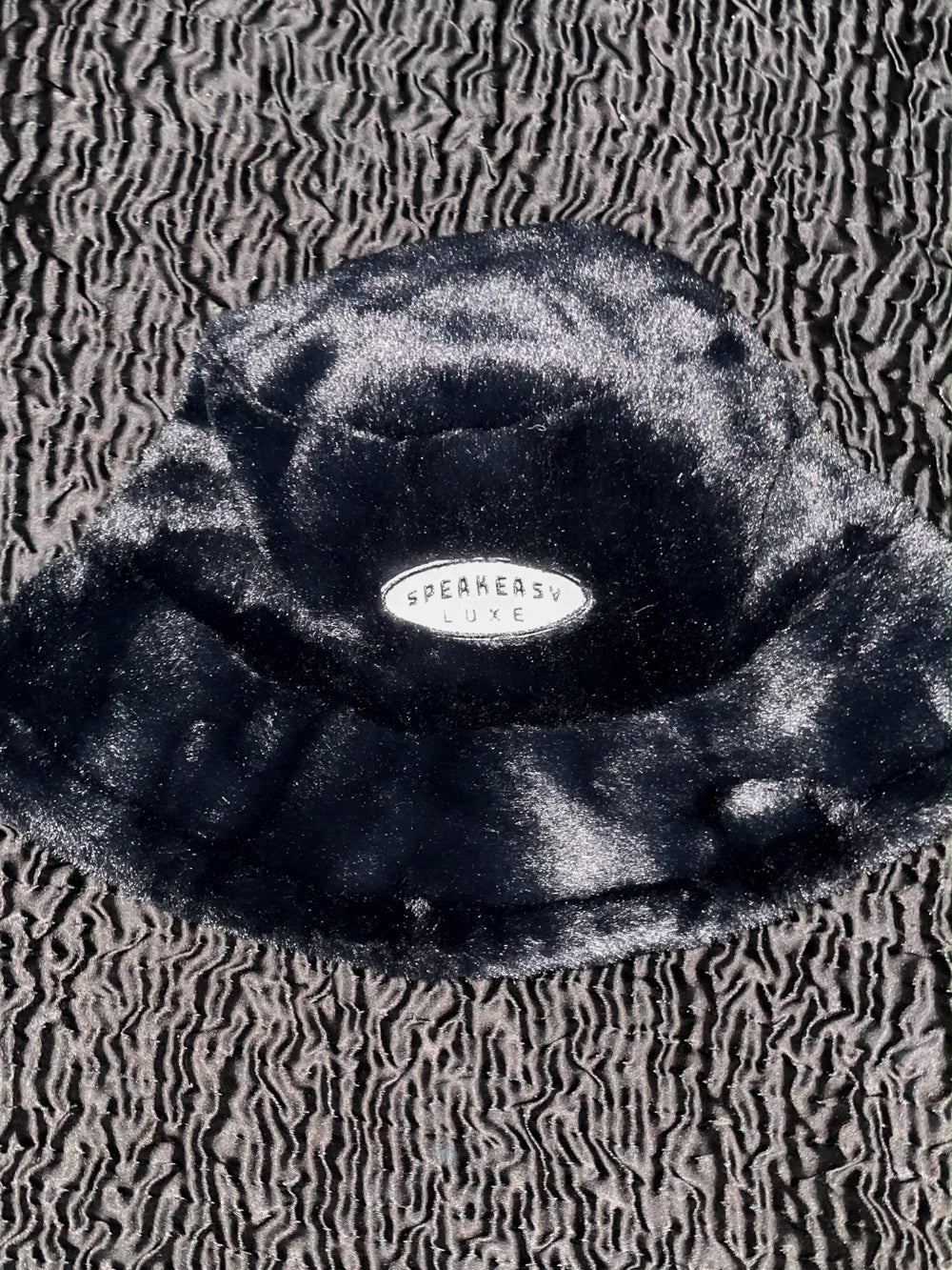 Faux Fur Fuzzy Bucket Hat - Black