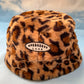 Faux Fur Fuzzy Bucket Hat - Leopard