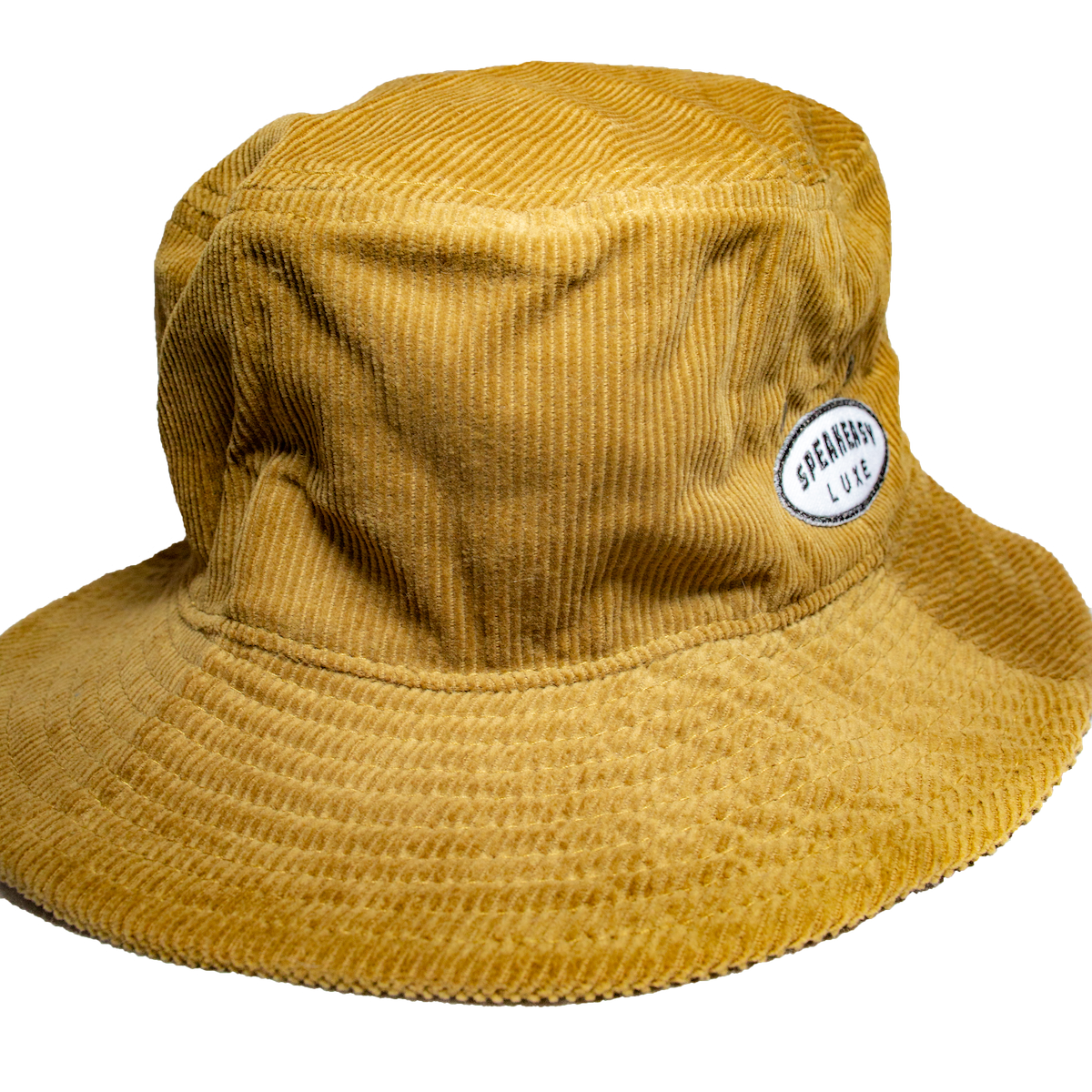 Corduroy Bucket Hat - Tan w/ Handsewn Patch